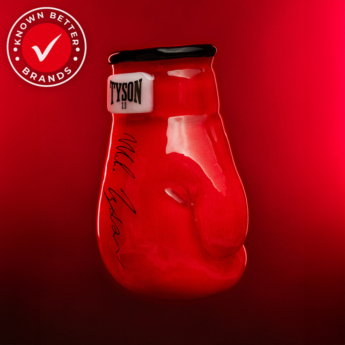 TYSON 2.0 Red Boxing Glove Hand Pipe - Collaboration with Empire Glassworks