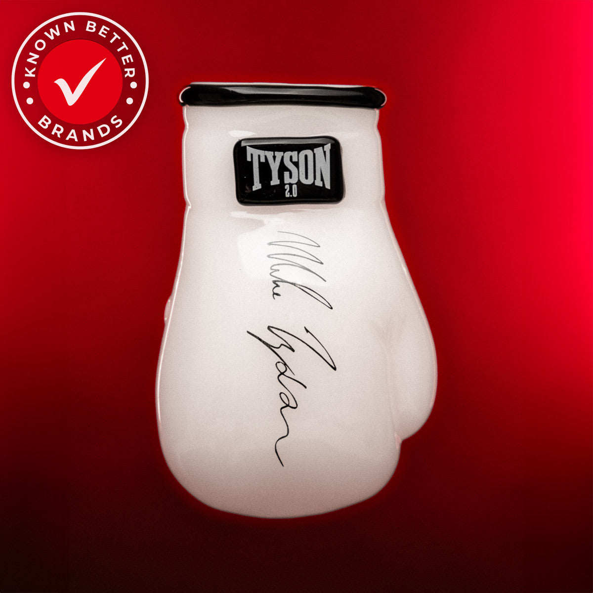 TYSON 2.0 White and Black Boxing Glove Hand Pipe - Empire Glassworks Collaboration